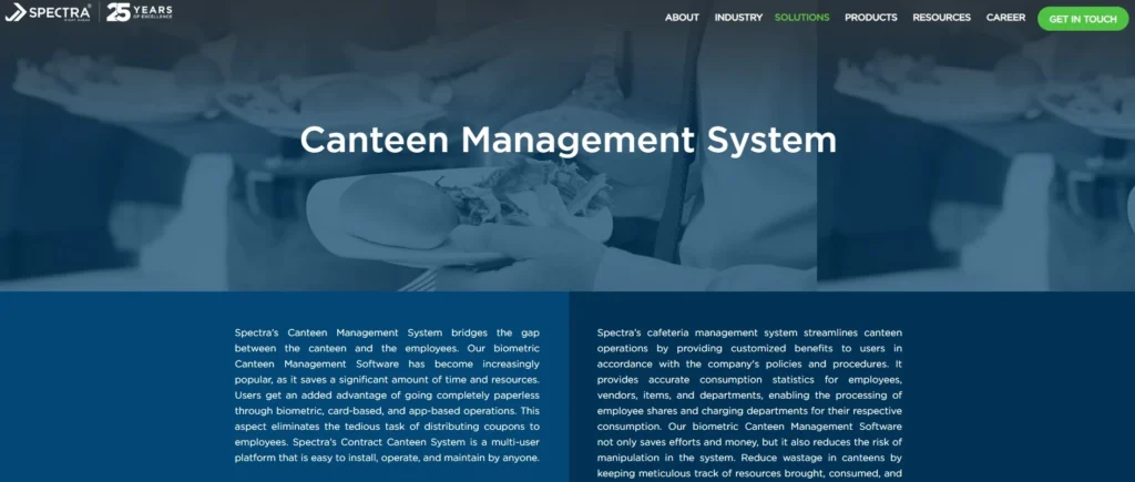 Canteen Management Software-Spectra Canteen Management System
