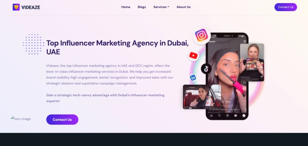 Influencer Marketing Agency in Dubai - Videaz‌e