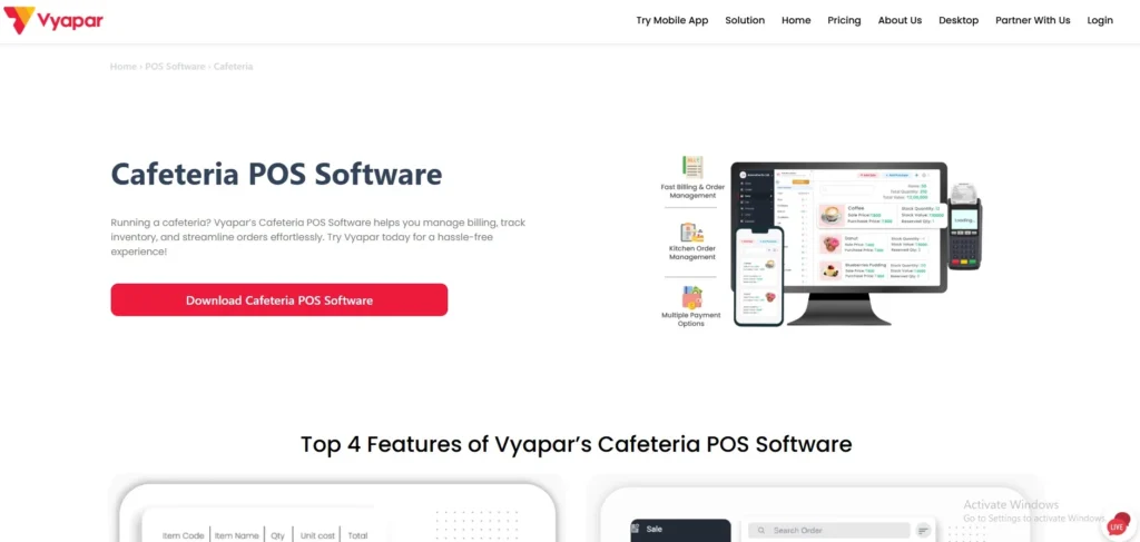 Canteen Management Software-Vyapar