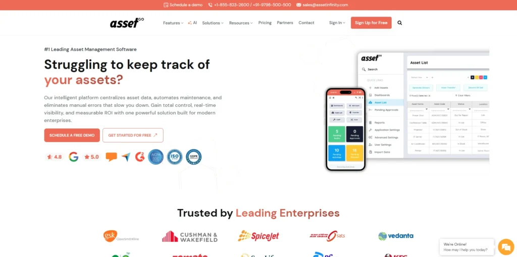 asset management software in india - Asset Infinity