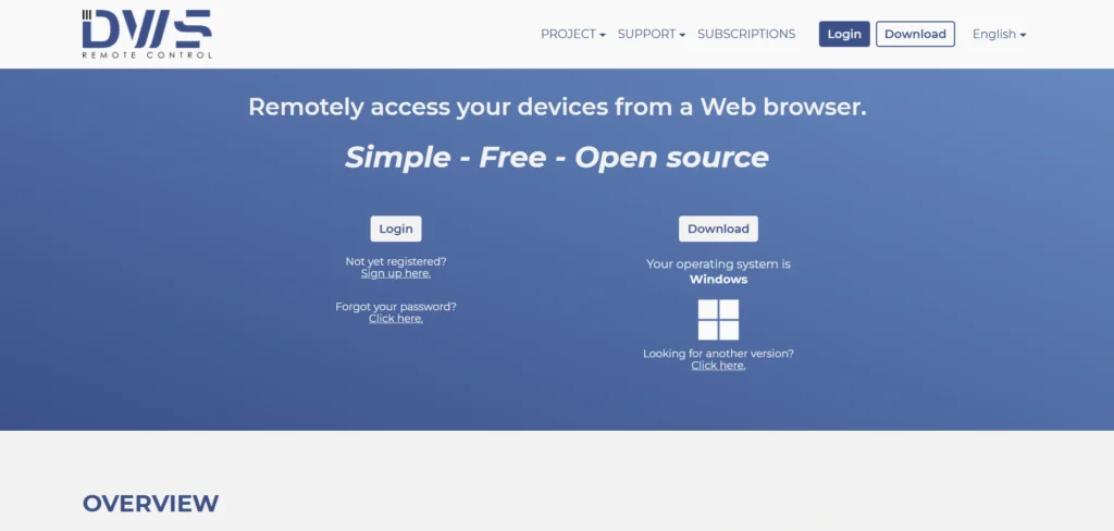 Free Remote Access Software - DWService