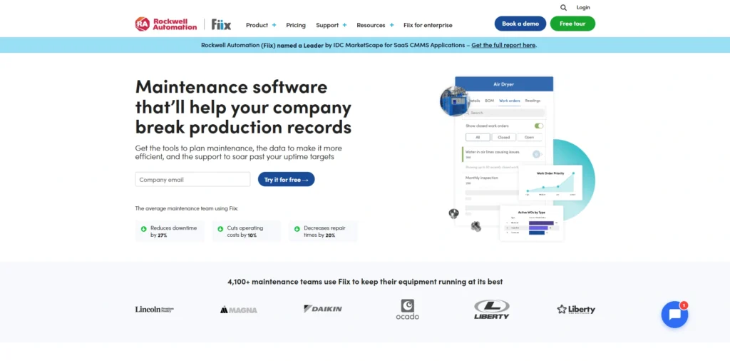 asset management software in india - Fiix CMMS
