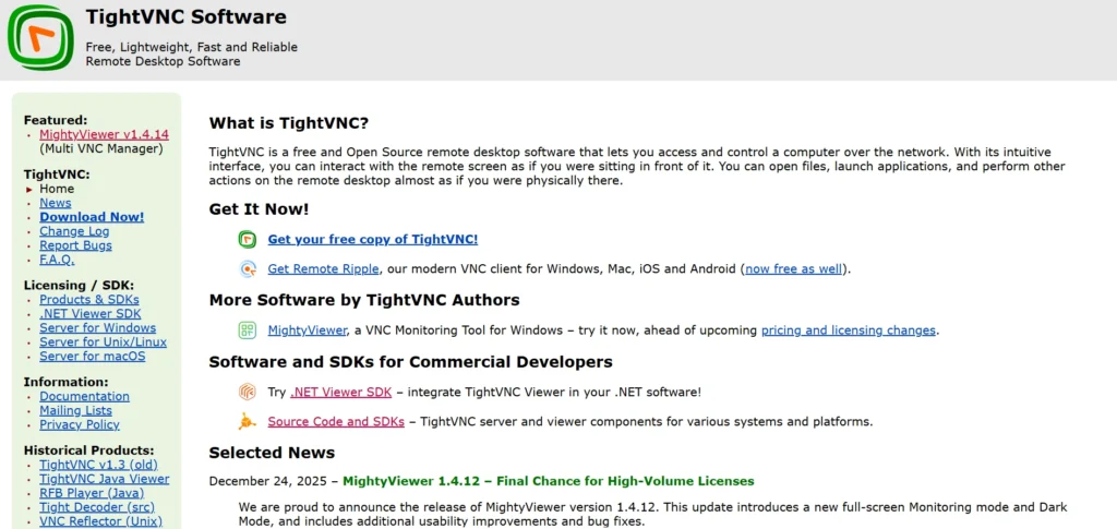 Free Remote Access Software - TightVNC