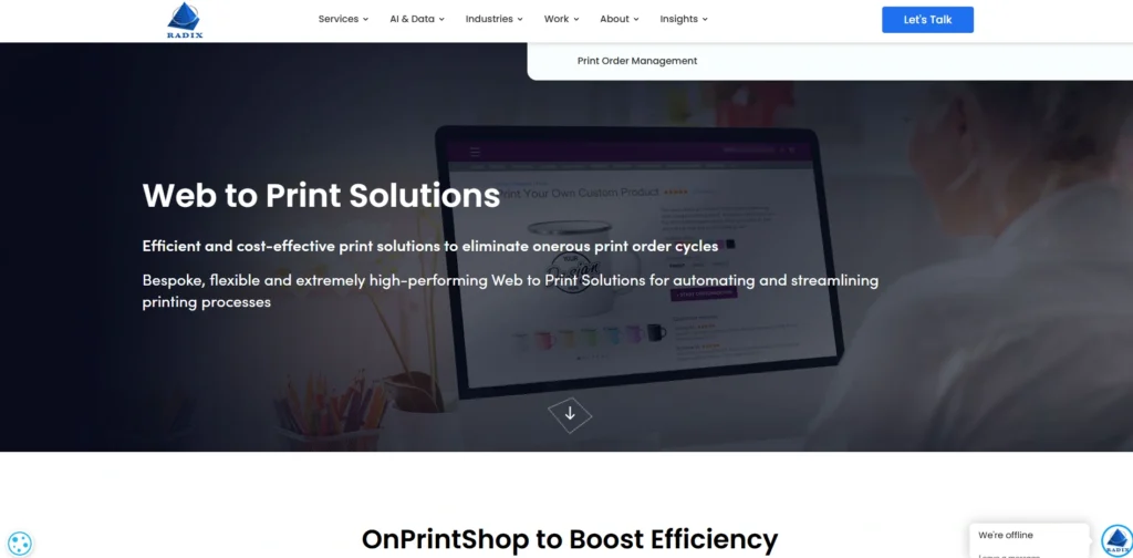 Web-to-Print Software-Web-to-Print Shop (Radixweb)