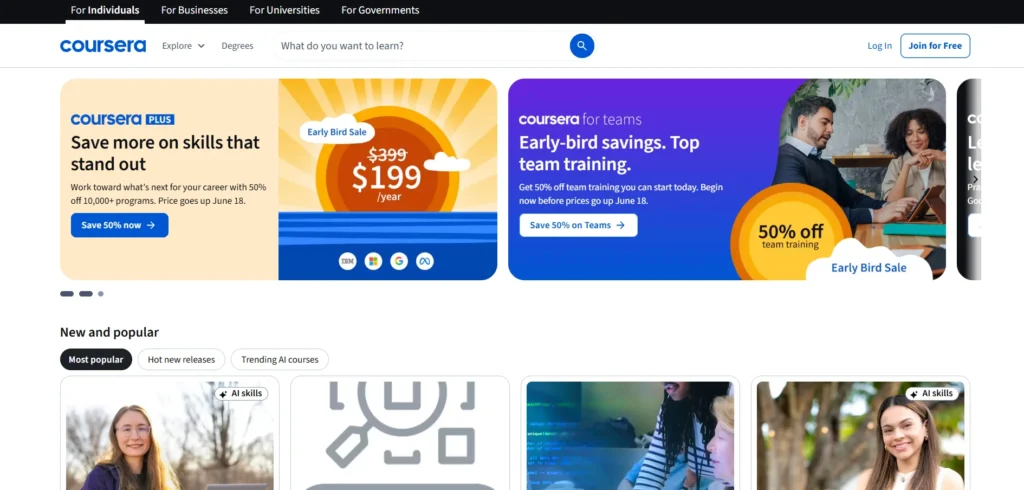 LinkedIn Learning Alternative - Coursera