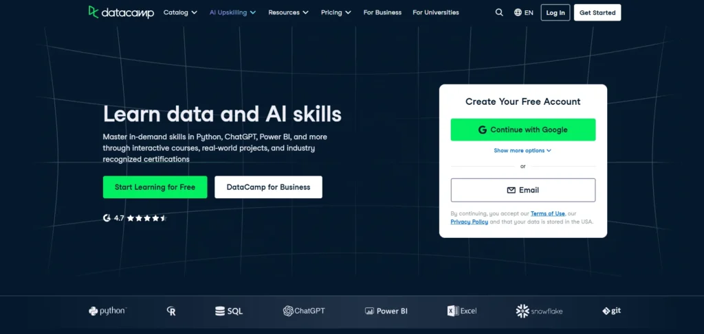 LinkedIn Learning Alternative - DataCamp