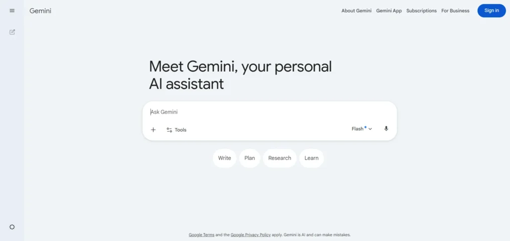 Claude Alternative - Google Gemini