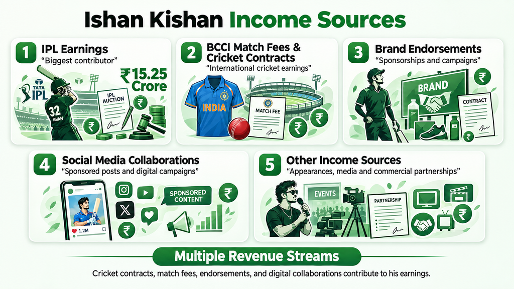 Income Sources Behind Ishan Kishan's Net Worth