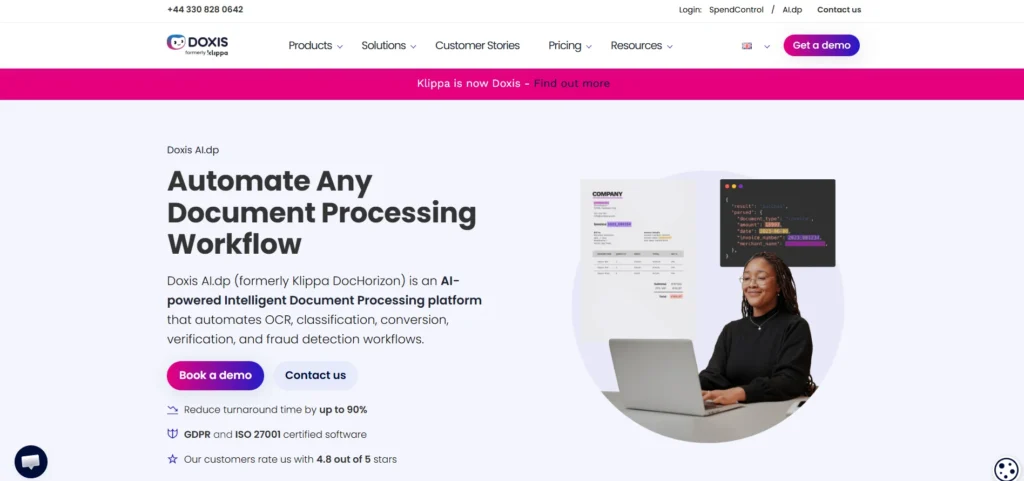 OCR Handwriting Recognition Software - Klippa DocHorizon