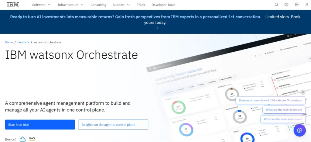 IBM watsonx Orchestrate - Tool for Managing Multiple AI Agents