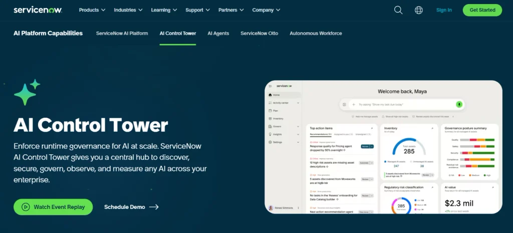 ServiceNow AI Control Tower - Tool for Managing Multiple AI Agents